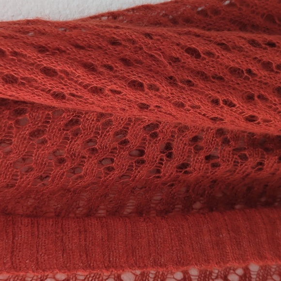 Xhilaration Pumpkin Orange Crochet Shrug Sweater  Size XL - Picture 4 of 10